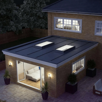 Atlas Fixed Flat Glass Roof Light Double Glazed Easy Clean Solar Blue