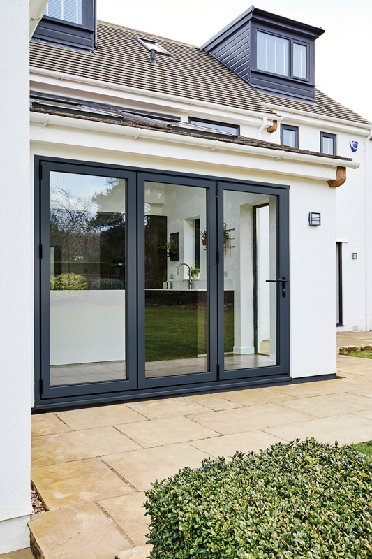 AluVu Aluminium 10ft Bi-Fold Door Set Anthracite Grey RH