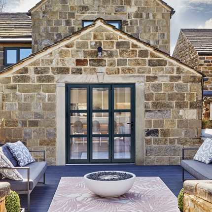 AluVu Aluminium 6ft Heritage Style Bi-Fold Door Set Anthracite Grey LH