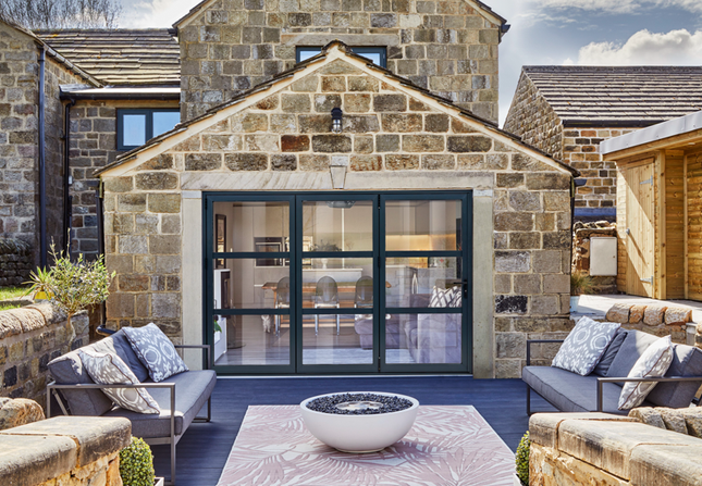 AluVu Aluminium 10ft Heritage Style Bi-Fold Door Set Anthracite Grey RH