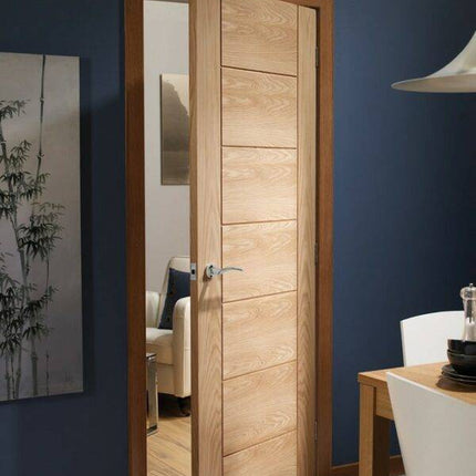 Oak Palermo Essential Unfinished FD30 Fire Door