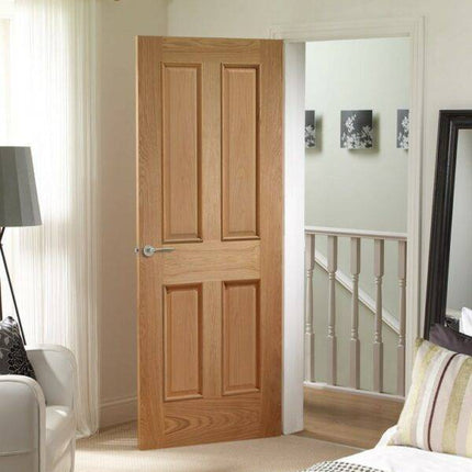 Oak Victorian 4 Panel With Raised Mouldings Unfinished Door