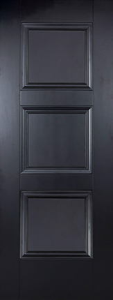 Black Amsterdam Primed FD30 Fire Door
