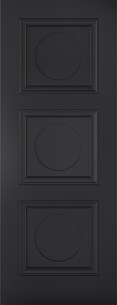 Black Antwerp 3P Primed FD30 Fire Door