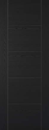 Black Ash Laminate Vancouver 5P Pre-Finished Door