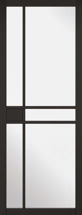 Black Greenwich Clear Glazed Pre-Finished Door