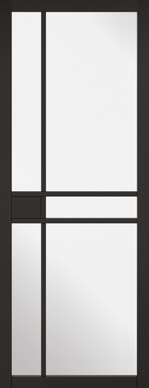 Black Greenwich Clear Glazed Pre-Finished Door