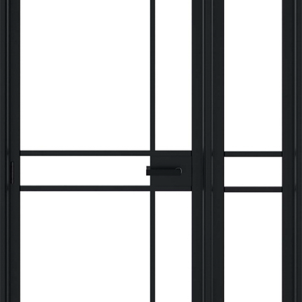 Greenwich Clear Glazed Black Sidelight W6