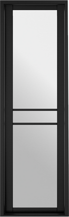 Greenwich Clear Glazed Black Sidelight W8