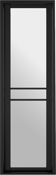 Greenwich Clear Glazed Black Sidelight W8