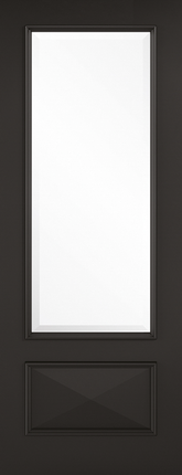 Black Knightsbridge Clear Glazed 1L Primed Door