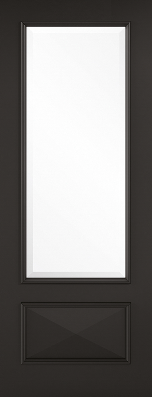 Black Knightsbridge Clear Glazed 1L Primed Door