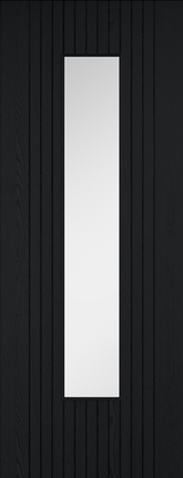 Black Laminate Sydney Clear Glazed Pre-Finished Door