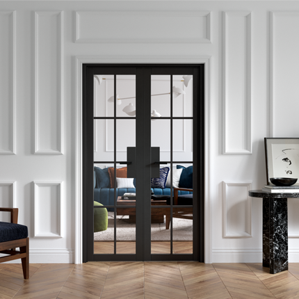 Black Malvern W4 Pre-Finished Room Divider
