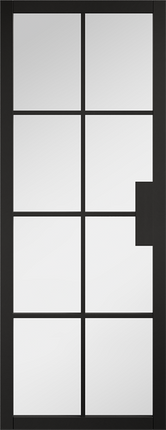 Malvern Black Clear Glazed Pre-Finished Door