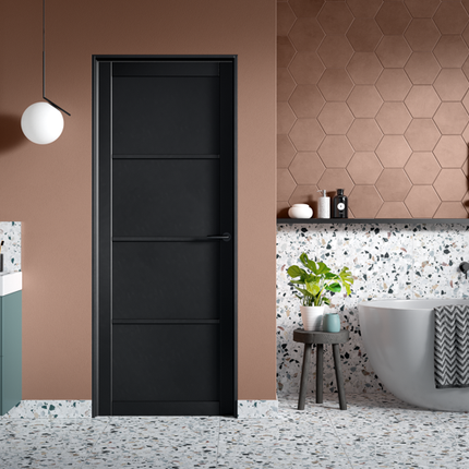 Soho Black 4P Pre-Finished Door