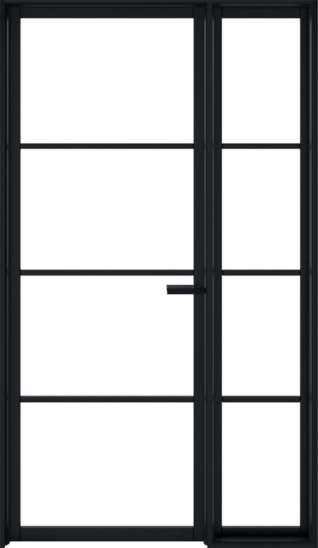 Soho Clear Glazed Black Sidelight W6
