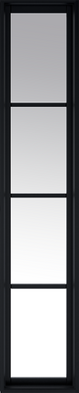 Soho Clear Glazed Black Sidelight W6