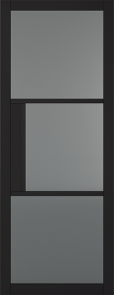 Black Tribeca Tinted Glazed 3L Pre-Finished Door