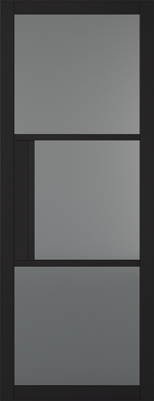 Black Tribeca Tinted Glazed 3L Pre-Finished Door