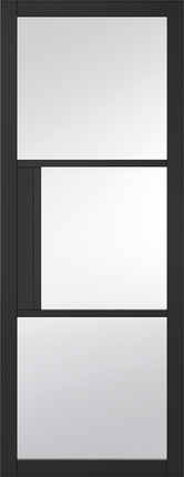 Black Tribeca Clear Glazed 3L Primed Door