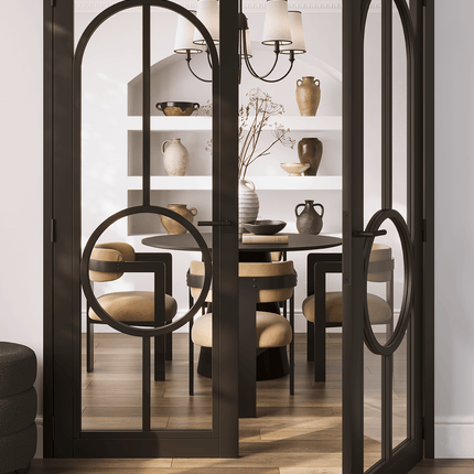 Bowery Black Clear Glazed Pre-Finished Door