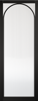 Melrose Black Reeded Glazed Pre-Finished Door