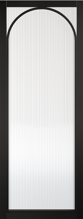 Melrose Black Reeded Glazed Pre-Finished Door
