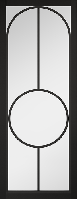 Bowery Black Clear Glazed Pre-Finished Door
