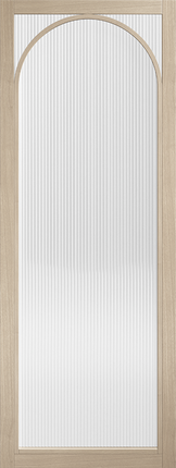 Blonde Oak Melrose Reeded Glazed Pre-Finished Door
