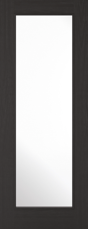 Charcoal Black Diez Clear Glazed 1L Pre-Finished Door