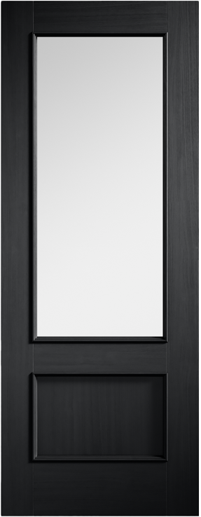 Charcoal Black Murcia Clear Glazed Pre-Finished Door
