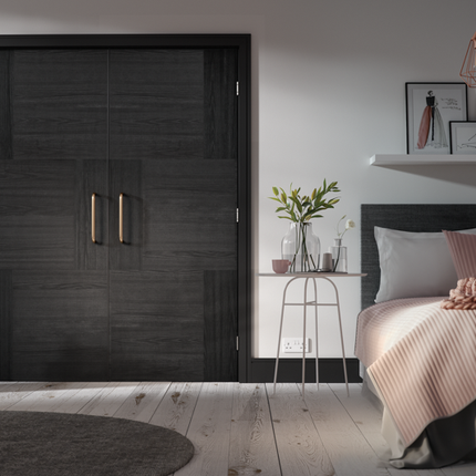 Charcoal Black Seis Pre-Finished FD30 Fire Door