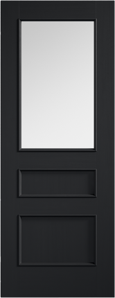 Charcoal Black Toledo Clear Glazed Pre-Finished Door