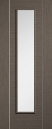 Chocolate Grey Alcaraz Long Light Clear Glazed Pre-Finished Door