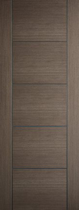 Chocolate Grey Vancouver Pre-Finished FD30 Fire Door