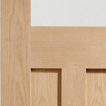 Oak DX With Obscure Glass Unfinished Door