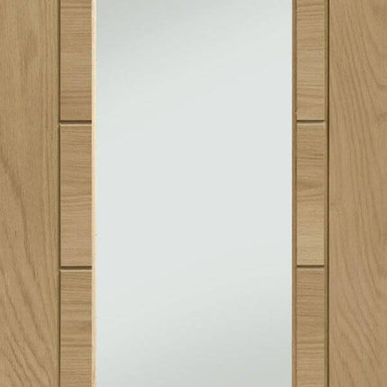 Oak Palermo Essential 1 Light Clear Glazed Unfinished Door
