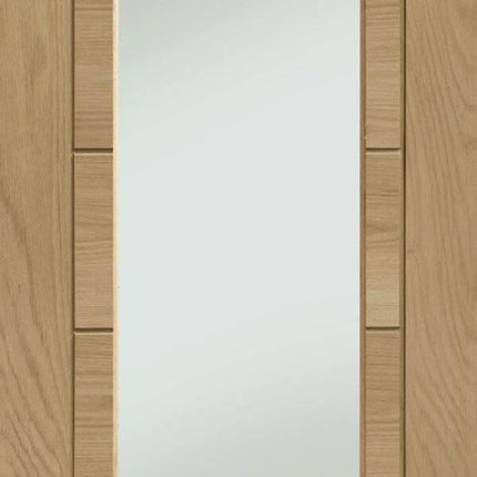 Oak Palermo Essential 1 Light Clear Glazed Unfinished Door