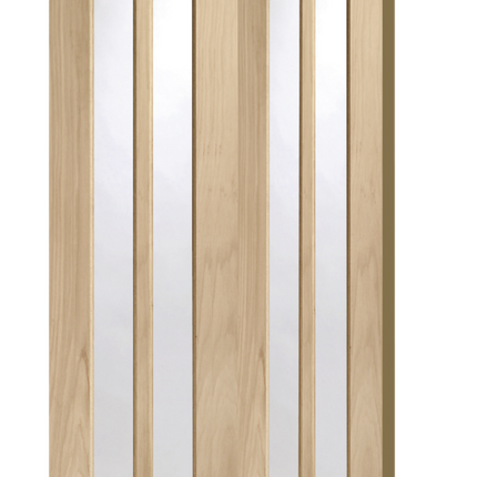 Oak Worcester With Clear Glass Unfinished Bi-Fold Door