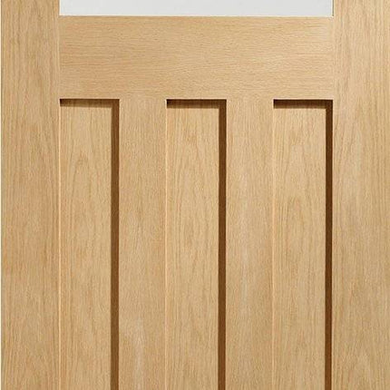 Oak DX With Obscure Glass Unfinished Door