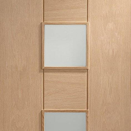 Oak Messina With Clear Glass Pre-Finished Door