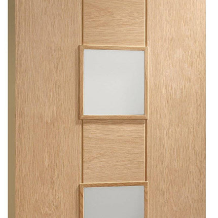 Oak Messina With Obscure Glass Unfinished Door