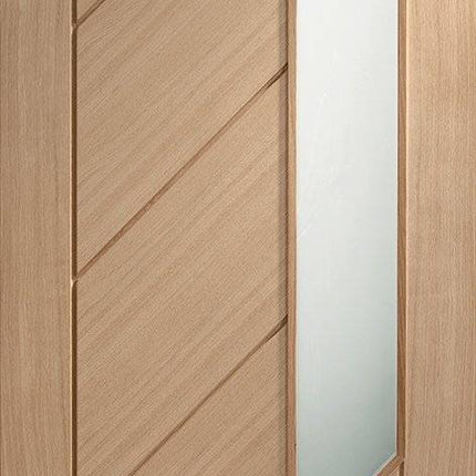 Oak Monza With Obscure Glass Unfinished Door