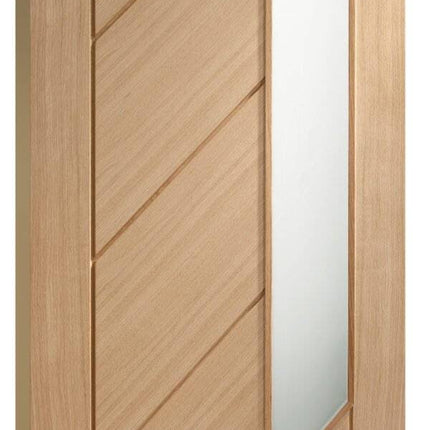 Oak Monza With Obscure Glass Unfinished Door