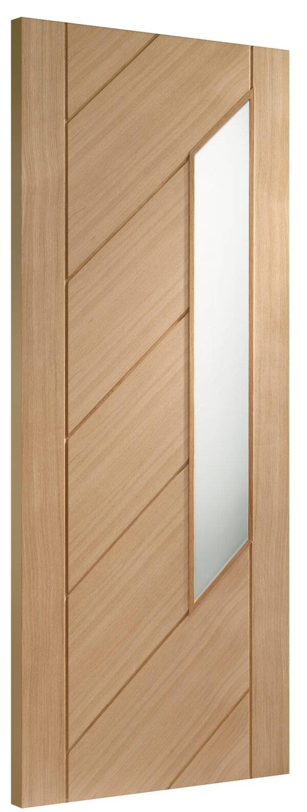 Oak Monza With Obscure Glass Unfinished Door