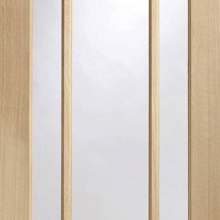 Oak Worcester With Clear Glass Unfinished Door