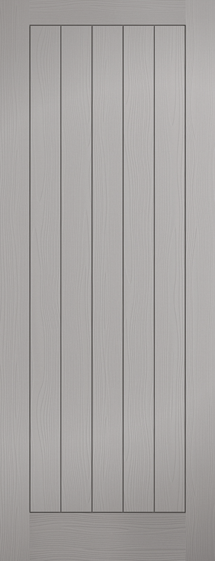 Grey Moulded Textured Vertical 5P Pre-Finished FD30 Fire Door