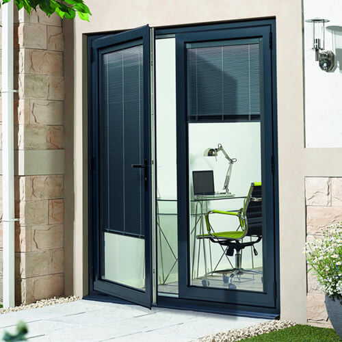 AluVu Aluminium 6ft French Door Anthracite Grey RH