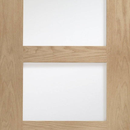 Oak Shaker With Obscure Glass Unfinished FD30 Fire Door